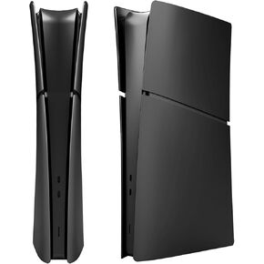 Slim Digital Edition Cover Plates for New PS5 Slim Console, Shell Panels Compatible with New PlayStation 5 Slim Accessories Protective Replacement Faceplate (Black)