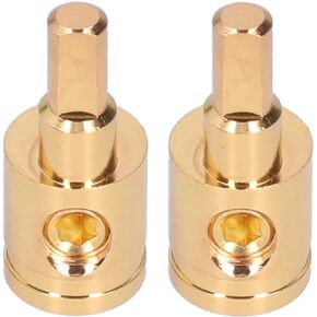 Power Wire Reducers, Pack of 2 Pure Copper Gold Plated Car Audio Cable Reducer 0GA Wire Reducer Terminal Connector for Car Audio Amplifier Modification Wire Reducer Cable Power Terminal Cord