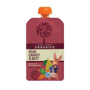 Pumpkin Tree Peter Rabbit Organics Beet, Carrot and Pear, 4.4 Ounce (Pack of 10)
