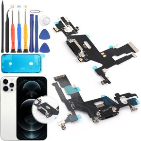 Replacement for iPhone 11 Charging Port Dock Connector for iPhone 11 Charging Port Flex Cable Replacement USB Charger Board Flex Cable Assembly Accessories with Repair Tools