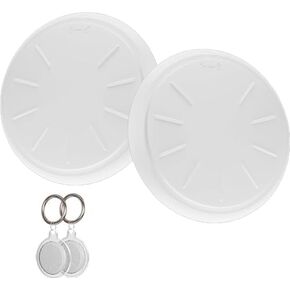 Tags-2 Pack Air Tracker with Apple Find My (iOS Only), Track Your Keys Wallet Luggage Backpack Suitcase, Super Lightweight Item Finder, Comes with 2 Keyrings and 2 Cases, Replaceable Battery
