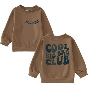 Big Brother Sweatshirt Toddler Boy Cool Big Bro Club Pullover Bro Announcement Crewneck Long Sleeve Shirt Fall Tops