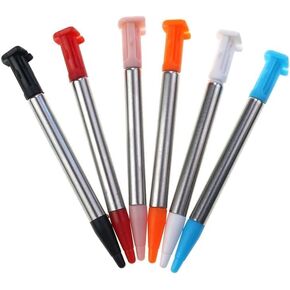 6 Color Metal Adjustable Telescopic Stylus Pen for New 2DS LL XL 2DSXL Touch Screen Pen Game Accessories