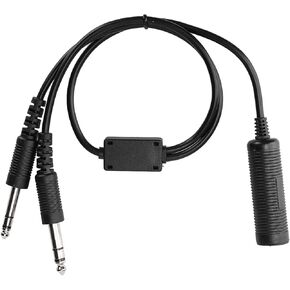 Helicopter Headset to GA Adapter,Helicopter to General Aviation Headset Adapter Cable - David Clark AVCOMM, U 174