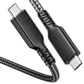 2 Pack USB 4 Cable Compatible with Thunderbolt 4 Cable 40Gbps High Speed USB C Cable Supports 240W Fast Charing and 8K@60Hz Display for Thunderbolt 3 MacBook, iPad, 3.3FT