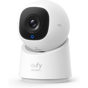 eufy Security Indoor Cam C220، كاميرات مراقبة منزلية، كاميرا أمان بدقة 2K مع دوران وإمالة 360 درجة، كاميرا أمان داخلية مدمجة مع شبكة Wi-Fi 2.4G، ذكاء اصطناعي بشري/حركي، رؤية ليلية، تتبع ذكاء اصطناعي