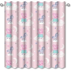 Character World Official Peppa Pig Curtains | Pink Stardust Children’s Bedroom Curtains | Perfect for Any Children’s Bedroom (54 inch)