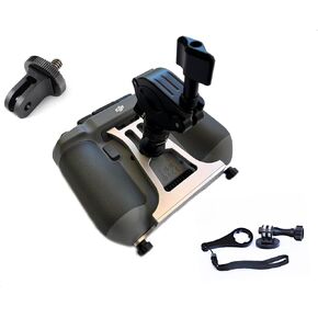 Bike Mount for DJI RC 2 Controller for Mini 4 Pro Boat, Motorcycle, ATV, UTV, Tripod Mount 1/4-20 Ball w/Locking Clamp & Male & Female Adapters Compatible with GoPro Mounts - RC2PAK3