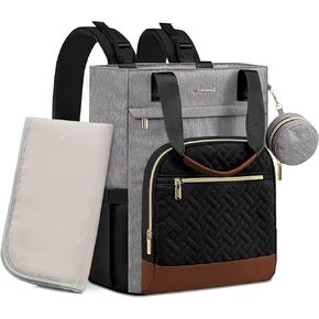 LOVEVOOK Diaper Bag Backpack, Baby Bag for Mom with Changing Pad Pacifier Case, Waterproof Trave Baby Diaper Bag Tote