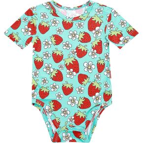 Baby Girls Bamboo Viscose Short Sleeve Bodysuit