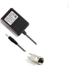 AC Adapter with TV Adapter F Type Male to RCA Female RF Coax Coaxial Connector Converter for Atari 2600