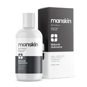 Man Skin Face Wash Cleanser Skin Care - Mint & Marula Refreshing Facial Cleansing Gel For Men Sulfate Free 8 oz