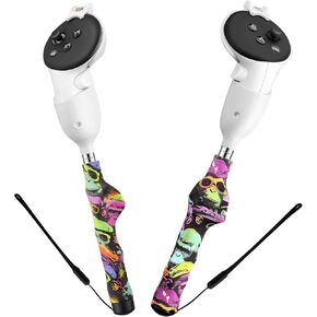 Long Arm Sticks for Meta Quest 3 Gorilla Tag| Ergonomic VR Handles with Quick Release Spring Lock | Compatible with Beat Saber, Supernatural, Tennis | Aluminum Structure (Quest 3)