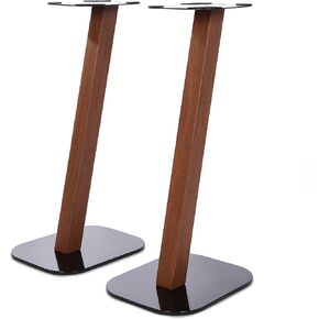 EXIMUS One Pair Fixed Height Universal Speaker Floor Stands - 610 Series - Espresso