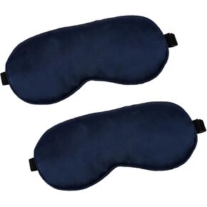 2 PCS Black Silk Sleep Mask, Sleeping Eye Mask, Eye Masks for Sleep Silk Eye Mask for Sleeping Blindfold Travel Eye Mask Sleep for Men Eye Covers for Sleeping Mask Women Men Shade Cover Sleep Patches