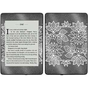 MightySkins Glossy Glitter Skin for Kindle Paperwhite 2018 Waterproof Model - Floral Lace | Protective, Durable High-Gloss Glitter Finish | Easy to Apply, Remove, and Change Styles | Made in The USA