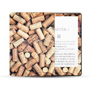 MightySkins Carbon Fiber Skin Compatible With Amazon Kindle Paperwhite 5 6.8-inch 11th Gen (2021) Full Wrap - Corks | Protective, Durable Textured Carbon Fiber Finish | Easy To Apply | Made in the USA