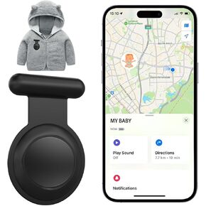 GPS Tracker for Kids (IOS only), Teen, The Hidden Air Tags with pin is,sutable for Children, Elderly, Backpack,Luggage -Time Mini Locator with No Monthly Fee, Works with Apple Find My