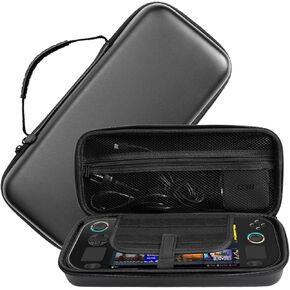 Miimall Carrying Case for ROG Ally X/ROG Ally Portable Hard Case with Built-in Stand, Fits Charger, Large Accessories Pocket for 10 MicroSD for Asus Rog Ally X 2024 Accessories Storage Bag (Black)