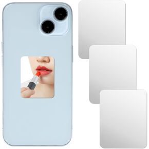 3 PCS Mirror Decal for Phone Mirror Stick on Phone Case Back Rectangle Mirrors Smartphone Charm Acrylic Make up Mirrors Stickers for Cellphone Case Back(Tear Off The Protective Film) in Saudi Arabia