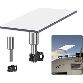XLTTYWL Starlink Mini RV Mount, Aluminum Alloy Mini Starlink RV Accessories Starlink Internet Kit Satellite with Installation Range 0.87-1.1’’ Pipe Clamp for Star Link Mini Dishy