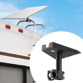 Starlink Rv Ladder Mount for Gen 3, Starlink Roof Rack Mount, Starlink Mount with Pipe Adapter for RV, Starlink Pole Mount,Load-Bearing 200lbs, Installation Range 0.8-1.17" (all metal made)