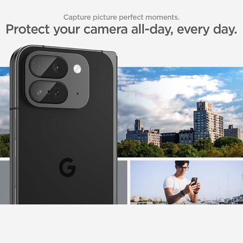 واقي شاشة لعدسة الكاميرا من Spigen [GlasTR EZ Fit Optik] مصمم لهاتف Pixel 9 Pro Fold [صديق للحافظة] - عبوتان in Saudi Arabia