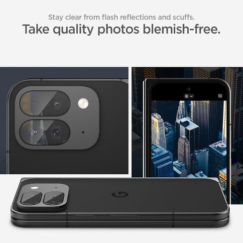 واقي شاشة لعدسة الكاميرا من Spigen [GlasTR EZ Fit Optik] مصمم لهاتف Pixel 9 Pro Fold [صديق للحافظة] - عبوتان in Saudi Arabia