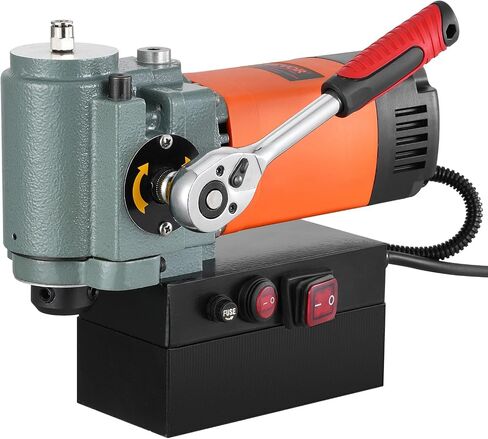 VEVOR Low Profile Mag Drill Press, 1300W 1.38" Boring Diameter, 2422lbf Power Magnetic Drill, 650 PRM, Electric Drilling Machine for Metal Surface, Industrial and Home Improvement in Saudi Arabia