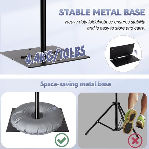 Heavy Duty Backdrop Stand, 8.5x10ft Adjustable Photo Background Stand Support System Kit with Metal Base, Pipe and Drape Photography Backdrop Stand Kit for Parties Video Studio Wedding in Kuwait