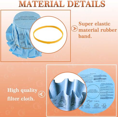 6Pack Reusable Wet/Dry Filter VF2002 90107 For Most Vacuum Cleaner | Pack of 6pcs Disc Filters 3pcs Retaining Bands, for Shop Vac Branded Wet Dry Vacuum Cleaners,Disc Vacuum Filters in Saudi Arabia