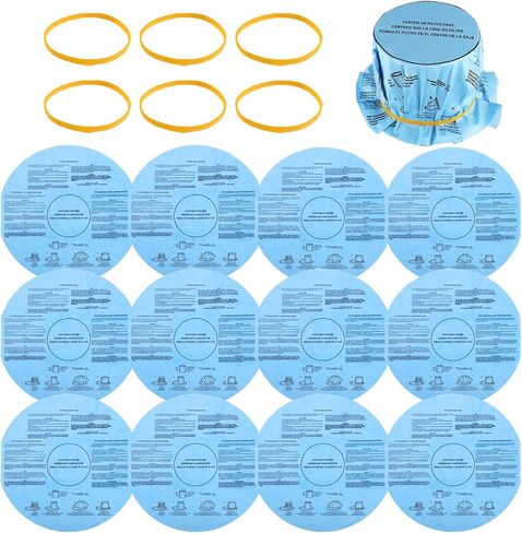 6Pack Reusable Wet/Dry Filter VF2002 90107 For Most Vacuum Cleaner | Pack of 6pcs Disc Filters 3pcs Retaining Bands, for Shop Vac Branded Wet Dry Vacuum Cleaners,Disc Vacuum Filters in Saudi Arabia