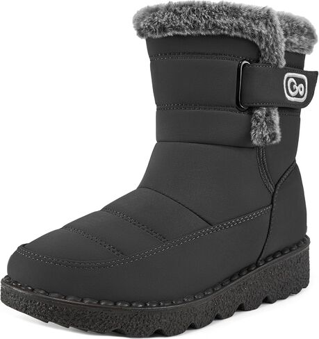 Womens Winter Snow Boots With Warm Fur Lining Comfortable Booties Non Slip Waterproof Outdoor Shoes in Saudi Arabia