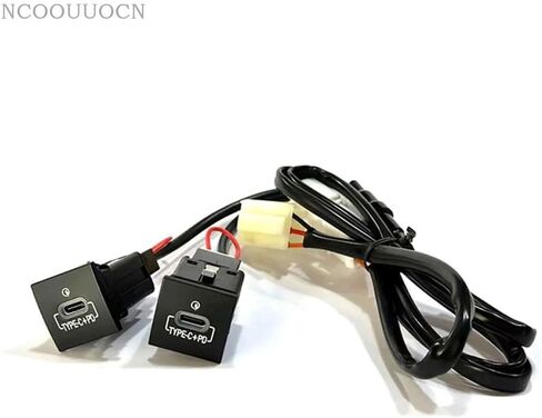 لسيارة VW Golf 6 Jetta 5 MK5 Scirocco 06-12 QC3.0 Type C PD USB مقبس شاحن سيارة سريع غير مدمر بديل 12 فولت/24 (موصل USB) in Saudi Arabia