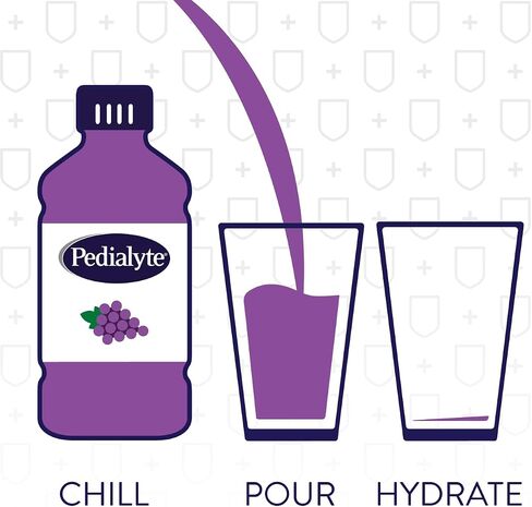 Pedialyte with Immune Support Electrolyte Solution, Grape, Hydration Drink with Zinc, Selenium, and Magnesium, 1 Liter, Pack of 4 in Kuwait