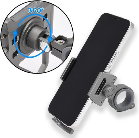 حامل تثبيت للهاتف على الدراجة النارية من Blueshyhall، مشبك للهاتف الخلوي لمقود الدراجة من الألومنيوم قابل للدوران 360 درجة للهواتف مقاس 4.7-7.9 بوصة in Kuwait