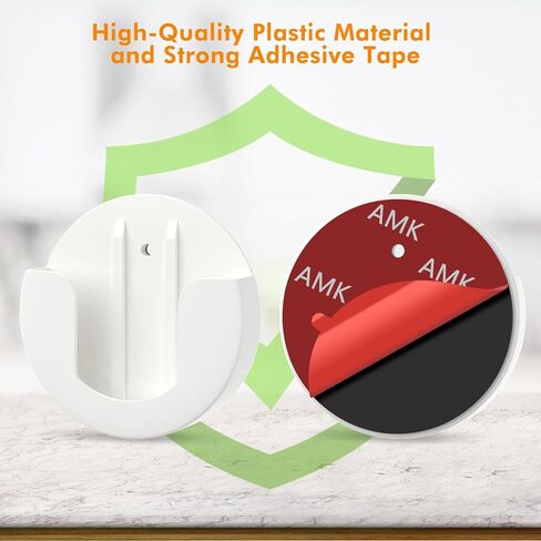 قطعتان من أدوات التثبيت على الحائط اللاصقة للكاميرا الداخلية الدائرية (الجيل الأول والجيل الثاني)، طريقتان سهلتان للتركيب باستخدام شريط ومسامير قوية، بدون حفر، بدون براغي، تركيب مريح وعملي من ALERTCAM in Kuwait