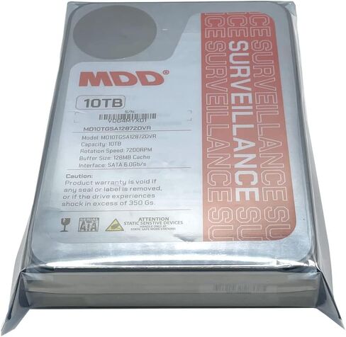MDD (MDD10TSATA25672DVR) 10 تيرابايت 7200 دورة في الدقيقة 256 ميجابايت كاش SATA 6.0 جيجابايت/ثانية 3.5 بوصة محرك الأقراص الصلبة للمراقبة الداخلية - ضمان 3 سنوات (متجدد) in Saudi Arabia