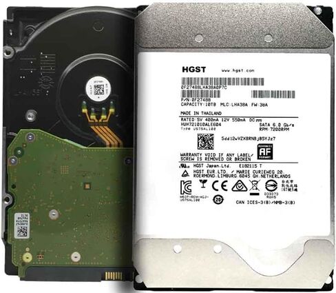 MDD - HGST DC HC510 (HUH721010ALE604) 10 تيرابايت 7200 دورة في الدقيقة 128 ميجابايت كاش SATA 6.0 جيجابايت/ثانية 3.5 بوصة محرك الأقراص الصلبة للمؤسسات (متجدد) in Saudi Arabia