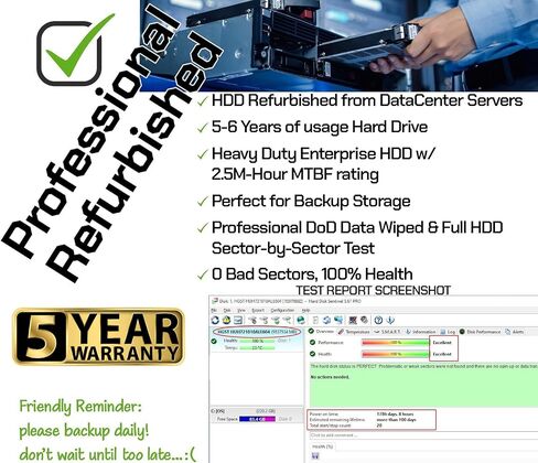 MDD - HGST DC HC510 (HUH721010ALE604) 10 تيرابايت 7200 دورة في الدقيقة 128 ميجابايت كاش SATA 6.0 جيجابايت/ثانية 3.5 بوصة محرك الأقراص الصلبة للمؤسسات (متجدد) in Saudi Arabia