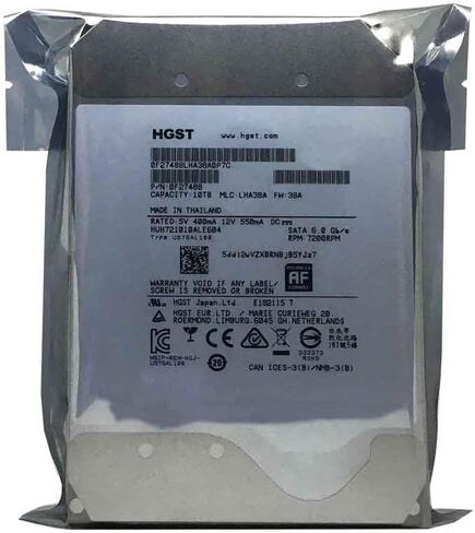 MDD - HGST DC HC510 (HUH721010ALE604) 10 تيرابايت 7200 دورة في الدقيقة 128 ميجابايت كاش SATA 6.0 جيجابايت/ثانية 3.5 بوصة محرك الأقراص الصلبة للمؤسسات (متجدد) in Saudi Arabia