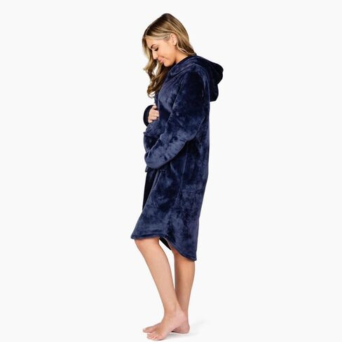 Nursing Robe for Breastfeeding - Postpartum Nursing Gown w/Breastfeeding Zip - Cozy Maternity Postpartum Loungewear for Moms in Saudi Arabia