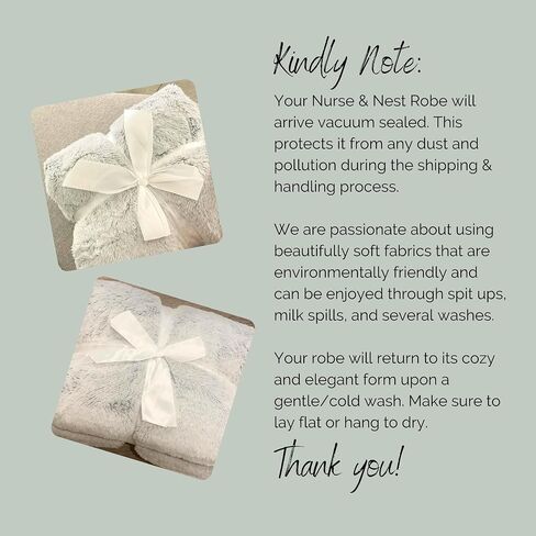 Nursing Robe for Breastfeeding - Postpartum Nursing Gown w/Breastfeeding Zip - Cozy Maternity Postpartum Loungewear for Moms in Saudi Arabia