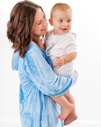 Nursing Robe for Breastfeeding - Postpartum Nursing Gown w/Breastfeeding Zip - Cozy Maternity Postpartum Loungewear for Moms in Saudi Arabia