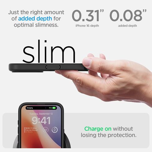 حافظة Spigen Ultra Hybrid مصممة لهاتف iPhone 16 Pro Max (2024) [مضادة للاصفرار]، [حماية من الدرجة العسكرية] - شفاف كريستالي in Saudi Arabia