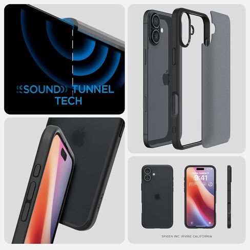 حافظة Spigen Ultra Hybrid مصممة لهاتف iPhone 16 Pro Max (2024) [مضادة للاصفرار]، [حماية من الدرجة العسكرية] - شفاف كريستالي in Saudi Arabia