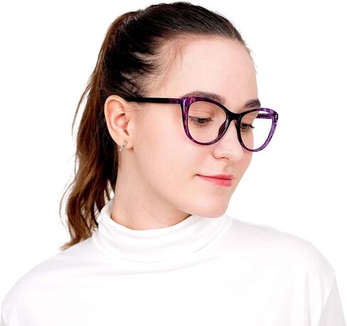 LifeArt Blue Light Blocking Glasses, Anti Eyestrain, Computer Reading Glasses, Gaming Glasses, TV Glasses for Women Men, Anti Glare (Black, 0.25 Magnification) in Saudi Arabia