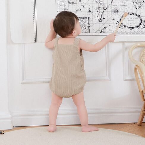 Infant Baby Boys Girls Overalls Sleeveless Football Game Day Embroidery Corduroy Romper Cute Newborn Outfit in Saudi Arabia
