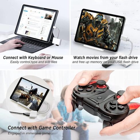 SD Card Reader for iPhone, Memory Card Reader with USB Camera Adapter Supports SD and TF Card,SD Card Adapter Trail Camera Viewer for iPhone iPad,Plug and Play in Saudi Arabia