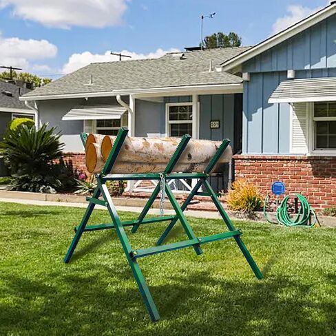 Adjustable Log Sawhorse - Collapsible Saw Horse - Log Cutting Sawbuck - Capacity Sawbuck for Firewood - Heavy Duty Log Stand for Cutting Splitting (Enlarged) in Saudi Arabia